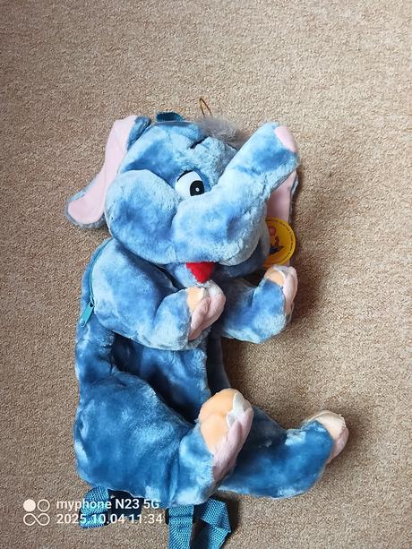 Batoh modrý slon "hračky s úsměvem", 