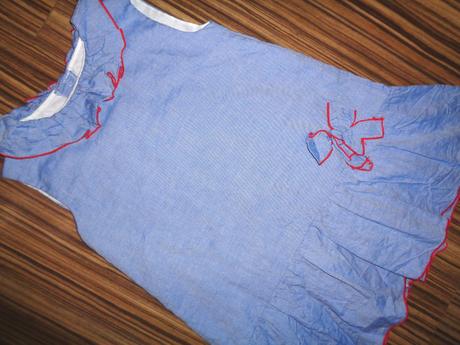 Krásné modré šaty alá riflovina, 128