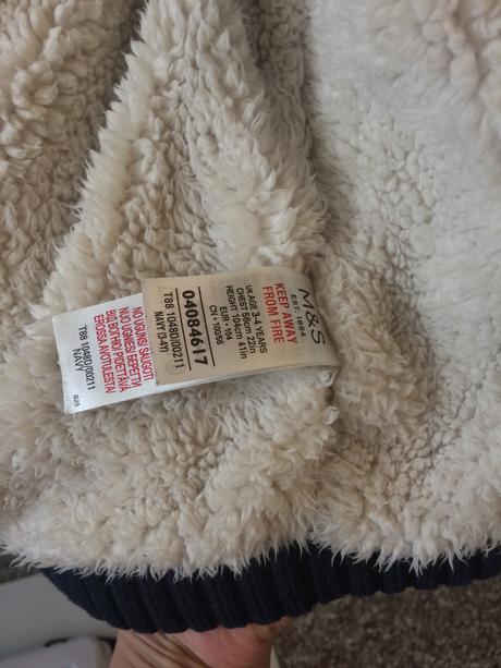 Pletený kabátek s kožíškem, marks & spencer,104