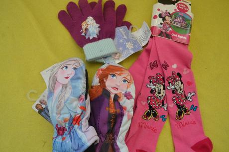 Zimní set frozen na 4-6l.,rukavice 2x,punčocháče, disney,116 / 122