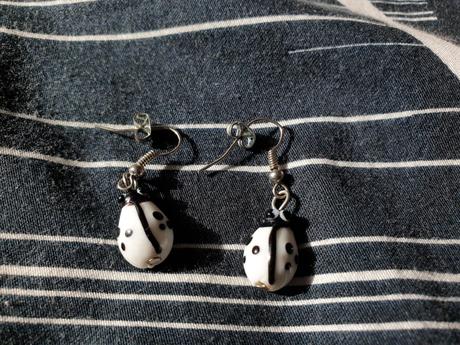 Dívčí náušnice s beruškou bižu, 