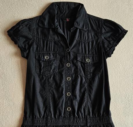 Dívčí černé šaty, šatičky, vel.152, 152