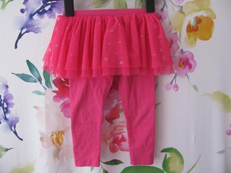 Růžové elastické legíny s tylovou sukní, lupilu,92