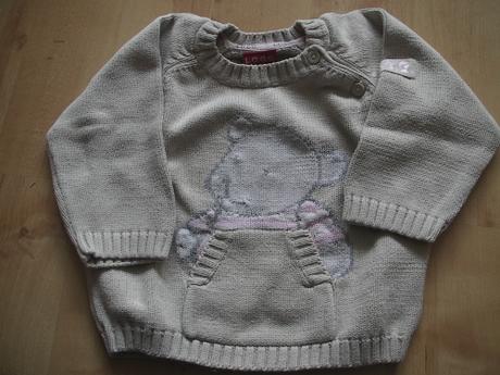 Krásný pletený svetřík s méďou h&m vel. 80, h&m,80