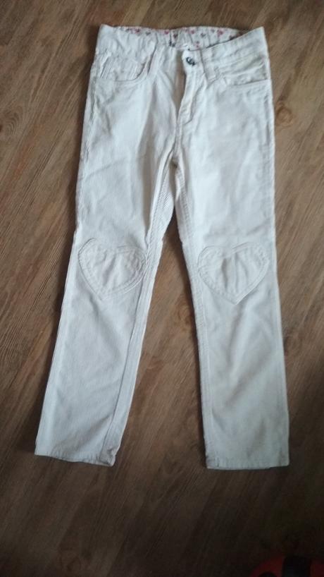 Manžestráčky se srdíčky, h&m,116