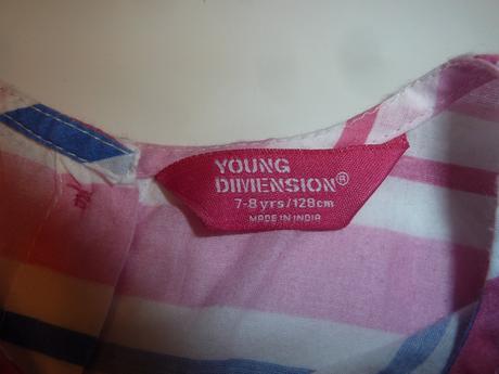 Plátěné pruhované lehké šaty bez podšívky štěpa, young dimension,128