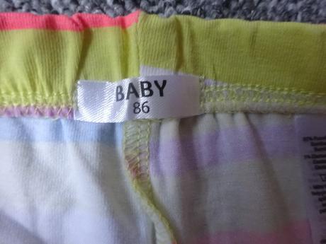 Legíny žluté s proužky, vel. 86, baby,86
