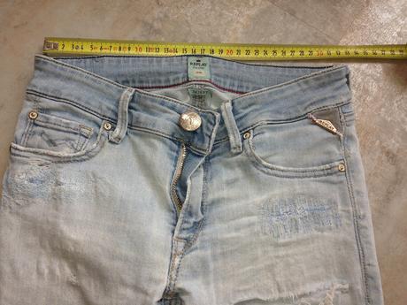 Replay dámské džíny skinny vel.26 zcelení,záplaty, replay,s