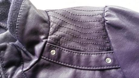 Fialová koženková bunda vel. 110, st. bernard,110