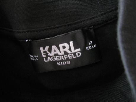 Dětská černá mikina s logem na hrudi k.l., 146
