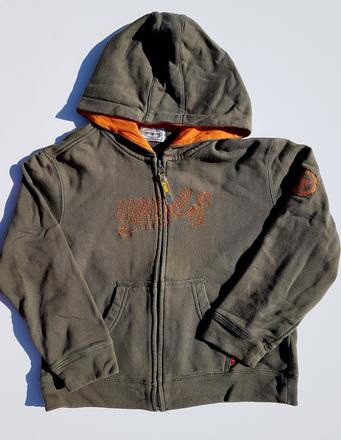 G336 chlapecká mikina s kapucí vel. 116-122, wolf,116