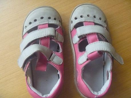 Šedorůžové barefoot sandály vel. 27, 27