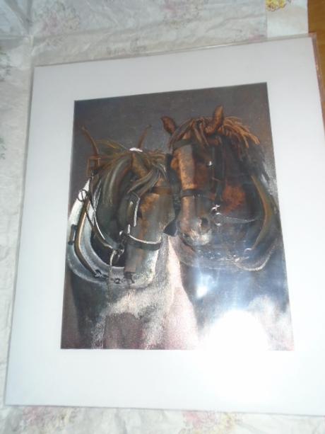 Obraz kůň koně k zarámování lesk kovový, 