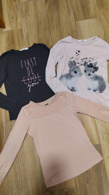 2 x tričko, h&m,122