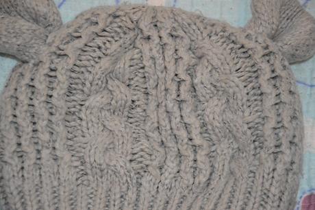 Pletená zimní čepice s oušky, 128