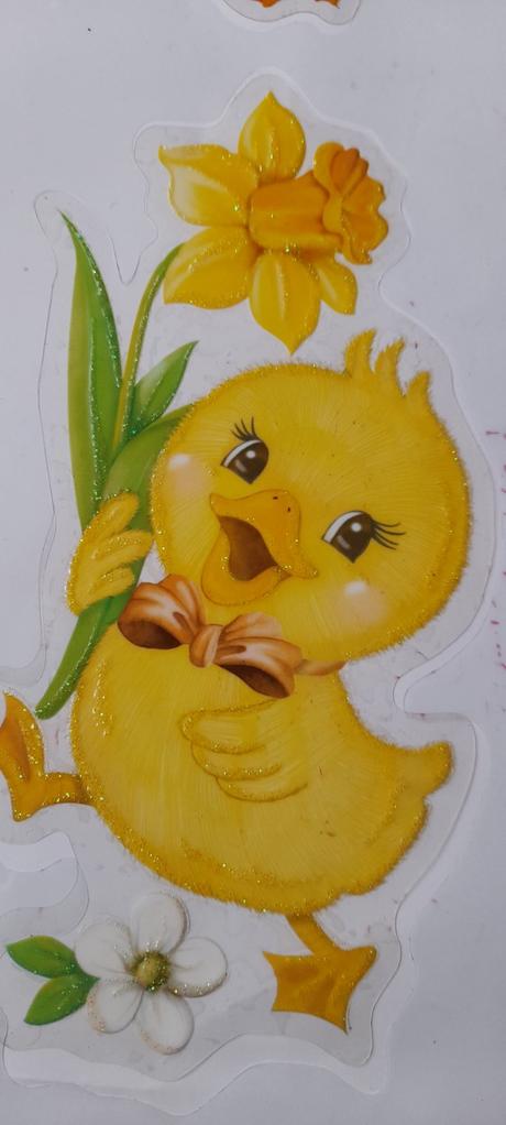 Velikonoční okenni dekorace - kuřátka, 