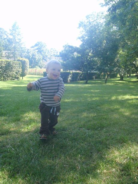 Hnědý set oblečení, manžestrové kalhoty, 3x triko, next,80