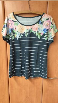 Letní top modrý, l