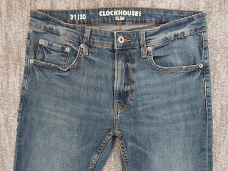 Pánské modré kalhoty rifle džíny slim, clockhouse,m