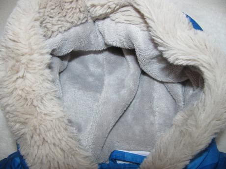 Kojenecká zimní kombinéza s kapucí a návleky, 68