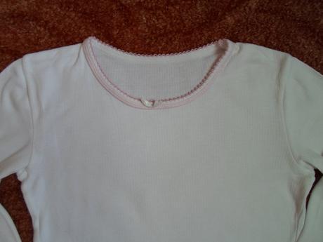 Bílé tričko triko dlouhý rukáv, john lewis,140