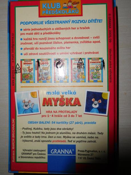 Hra granna malá velká myška,