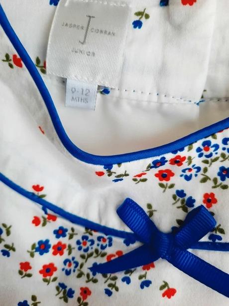 P207 bílé šaty s květy vel. 80, debenhams,80