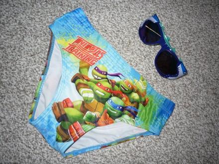 Plavky želvy ninja vel 122-128+sluneční brýle, 128