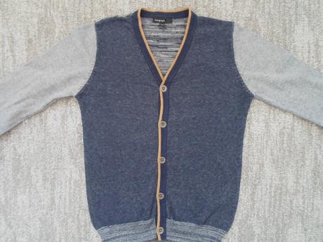 Modrý svetr svetřík knoflíčky, marks & spencer,134