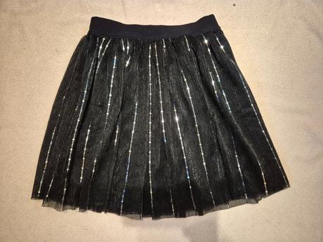 Šifonová sukně se stříbrným zdobením sinsay s/m, sinsay,m