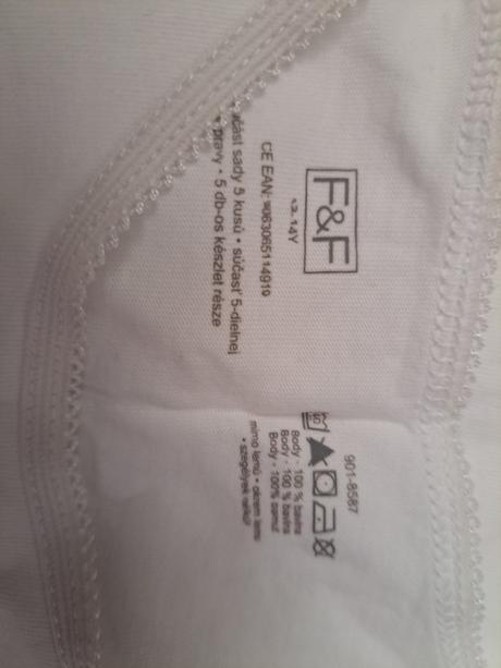 5x spodní košilka, f&f,158