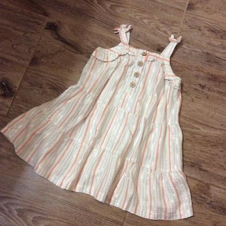 Šaty/tunika protkané stříbrnou metalickou nití, nutmeg,92