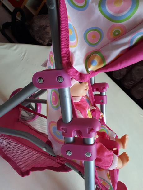 Kočárek pro panenky,trojkolka s panenkou se zvuky, 