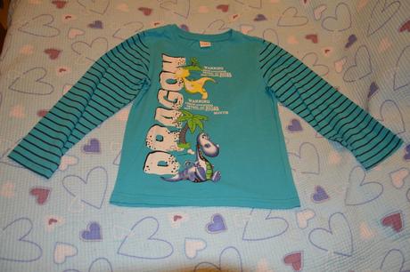 116 122 triko dlouhý rukáv s draky / dinosaury, 122