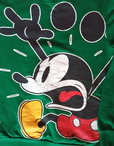 Zelená mikina mickey mouse disney, disney,158