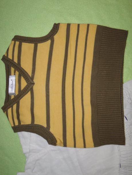 4+1ks balík košile, vesta, kalhoty, triko, v.68, 68–80