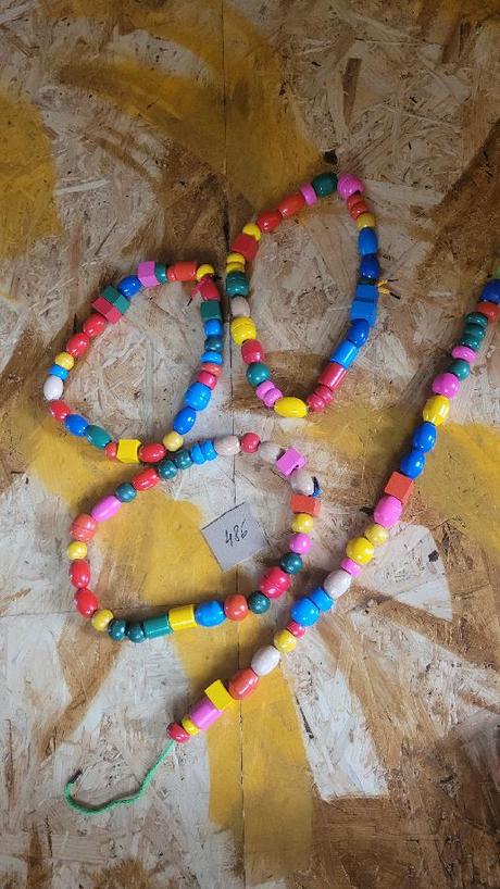 Dřevěné korále k navlékání, 