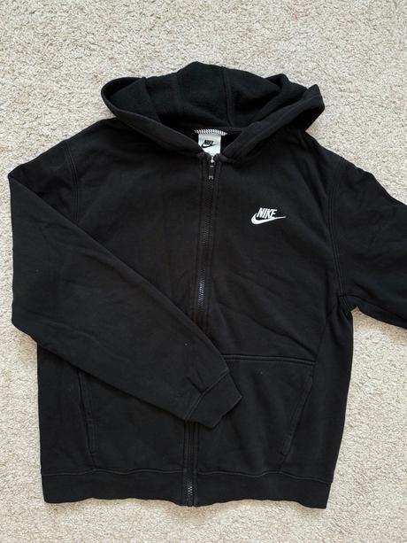 Černá mikina nike na zip, vel. 158/170, nike,158