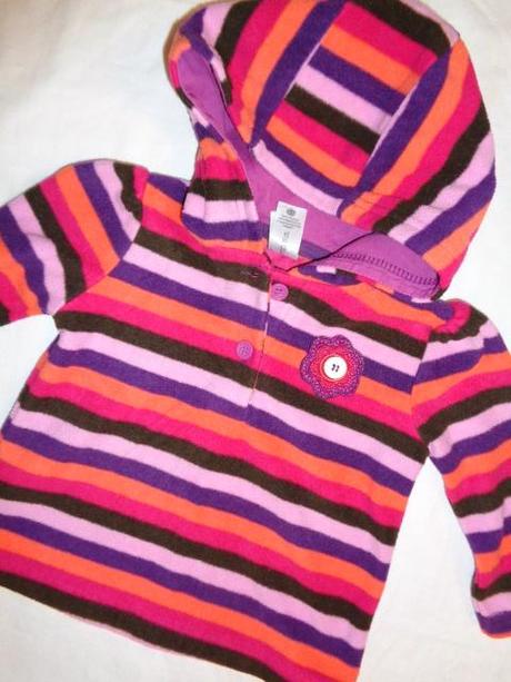 Nádherná pruhovaná flízová mikina, c&a,74