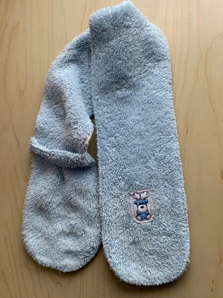 Dětské šála modrá se sobíkem 79x11 cm, 