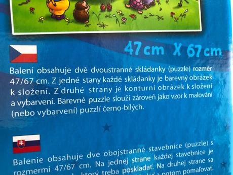 Podlahové 47x67cm puzzle big 2x12 skládání barvení, 