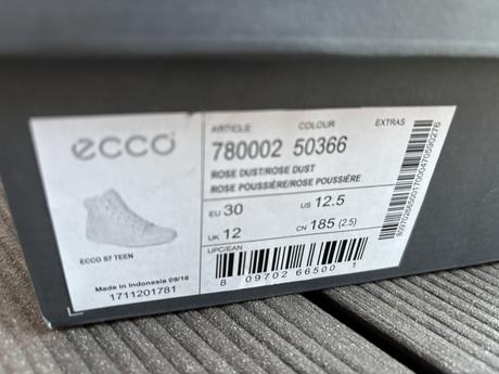 Kožené kotníkové boty ecco 30 růžové, ecco,30