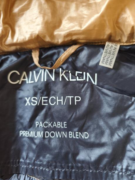 Bronzová béžová bunda calvin klein, calvin klein,s