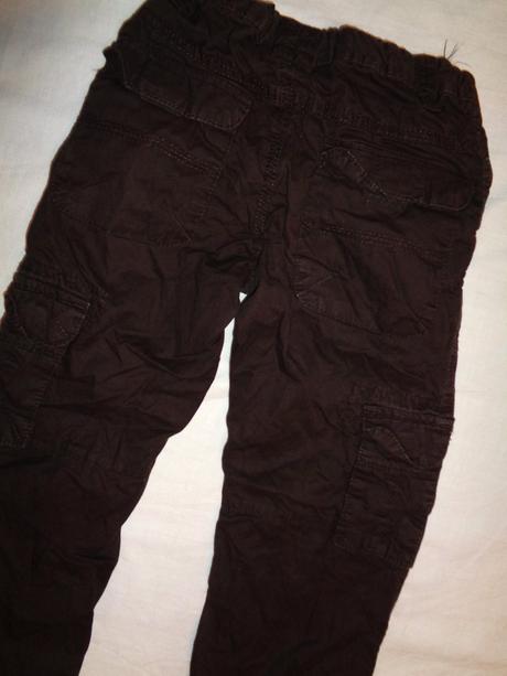 Čoko hnědé kalhoty kapsáče podšité bavlnou, palomino,116