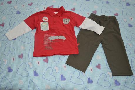 Komplet oblečení 2ks, tepláčky, triko, okay,80