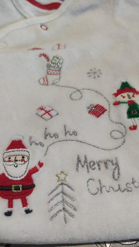 Vánoční sametový overal neutrální, 74