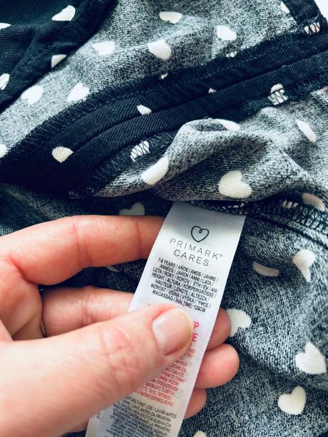 Sukýnka černá se srdíčky - v.6/7 let, primark,122