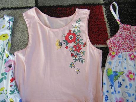 3x letní bavlněné šaty-zn.h & m +c & a vel.134/140, c&a,134