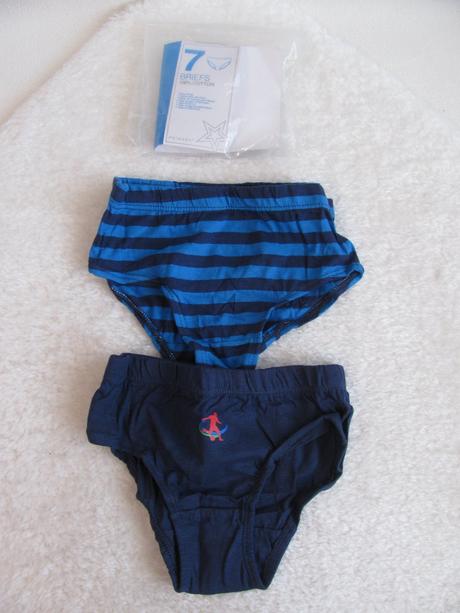 Chlapecké modré slipy-2pack, primark,128