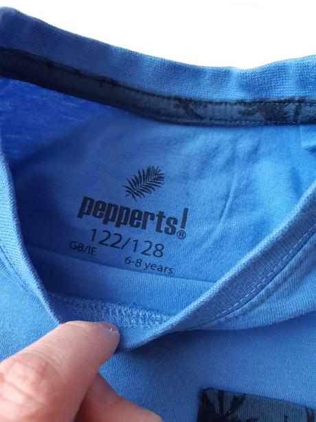 Modré tričko s kapsičkou, pepperts,128